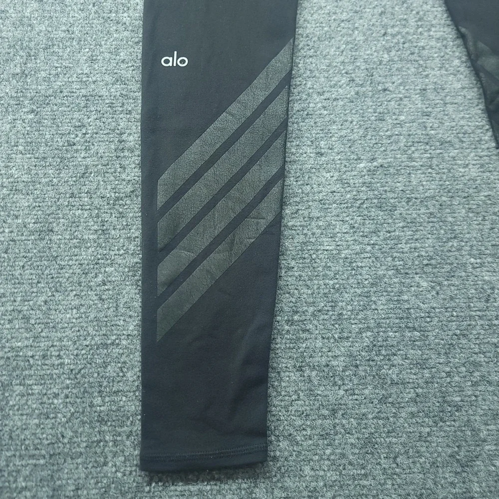 Alo Yoga High Waist vee pattern Leggings Black XS RN87570 Performance Tights